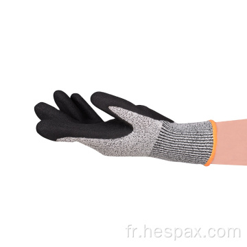 Gants de nitrile flexibles HESPAX Niveau résistant 5